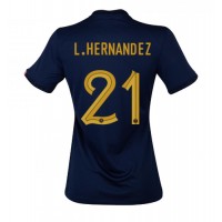 Fotballdrakt Dame Frankrike Lucas Hernandez #21 Hjemmedrakt VM 2022 Kortermet